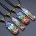 7 Chakra Pendant Necklace-Natural Stone Healing Balance Meditation Necklace