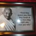 sz9x7 BEADED FRAMED MAHATMA GANDHI PHOTO QUOTE FIRST THEY IGNORE YOU LD 2177