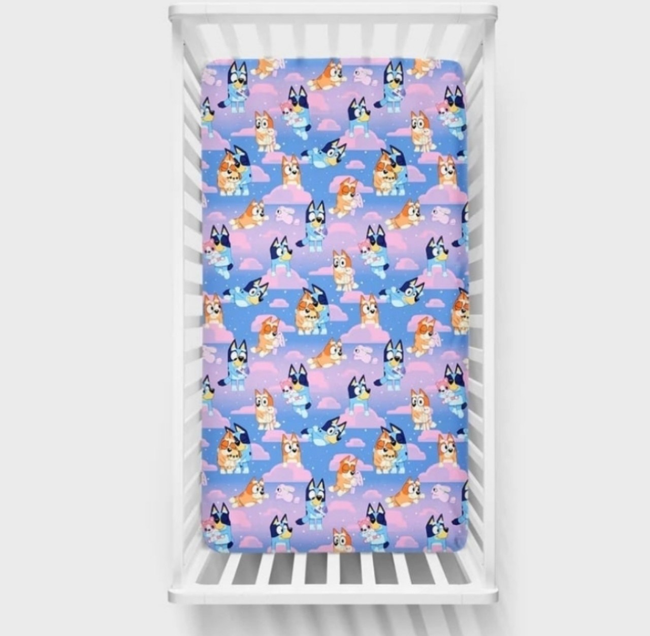 NEW Little Sleepies Purple Bluey Crib Sheet