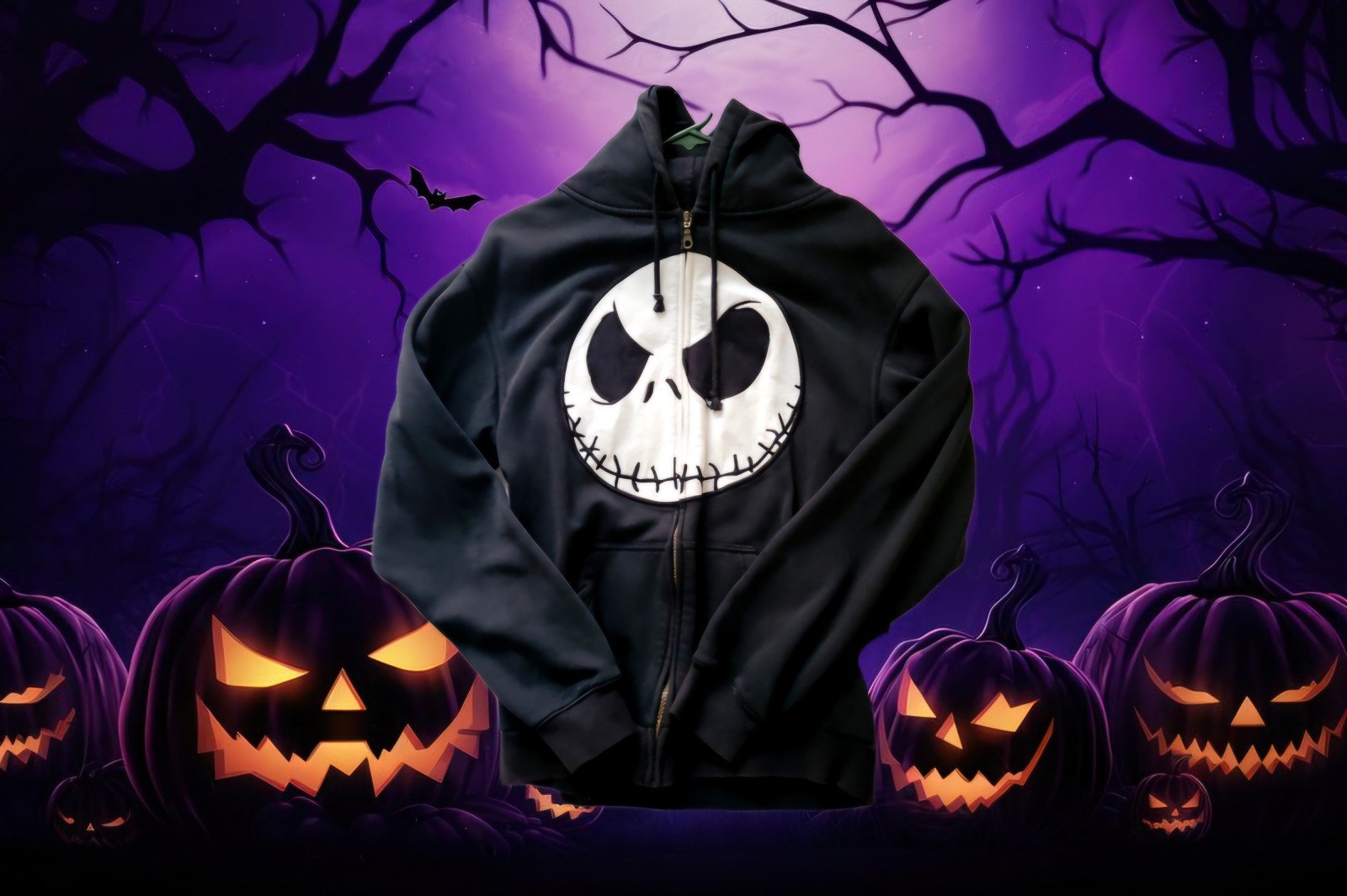 DISNEY Nightmare Before Christmas Black Hoodie - Disneyworld