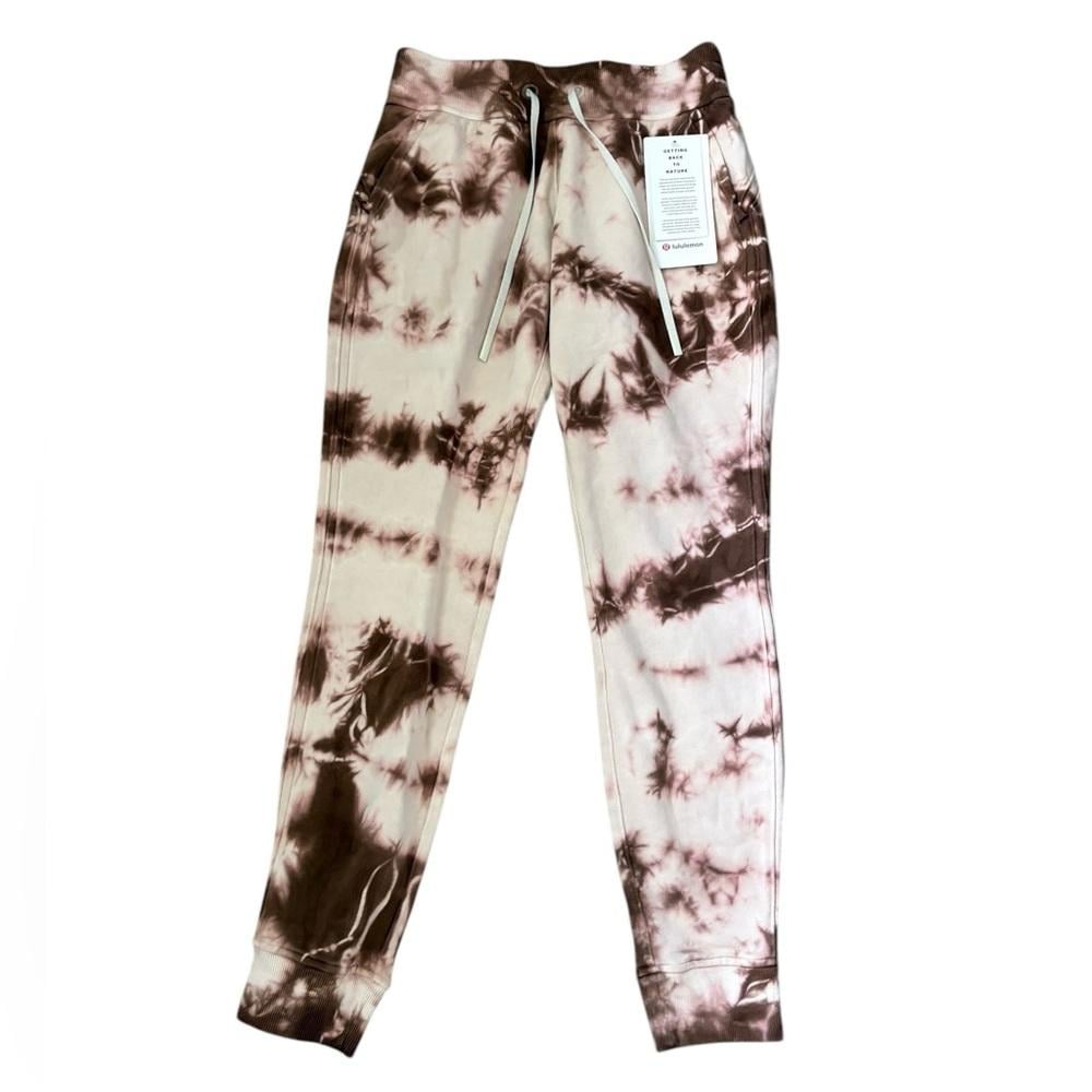 LULULEMON Warm Down Jogger Tie Dye Earth Day Sand Size 4 NWT