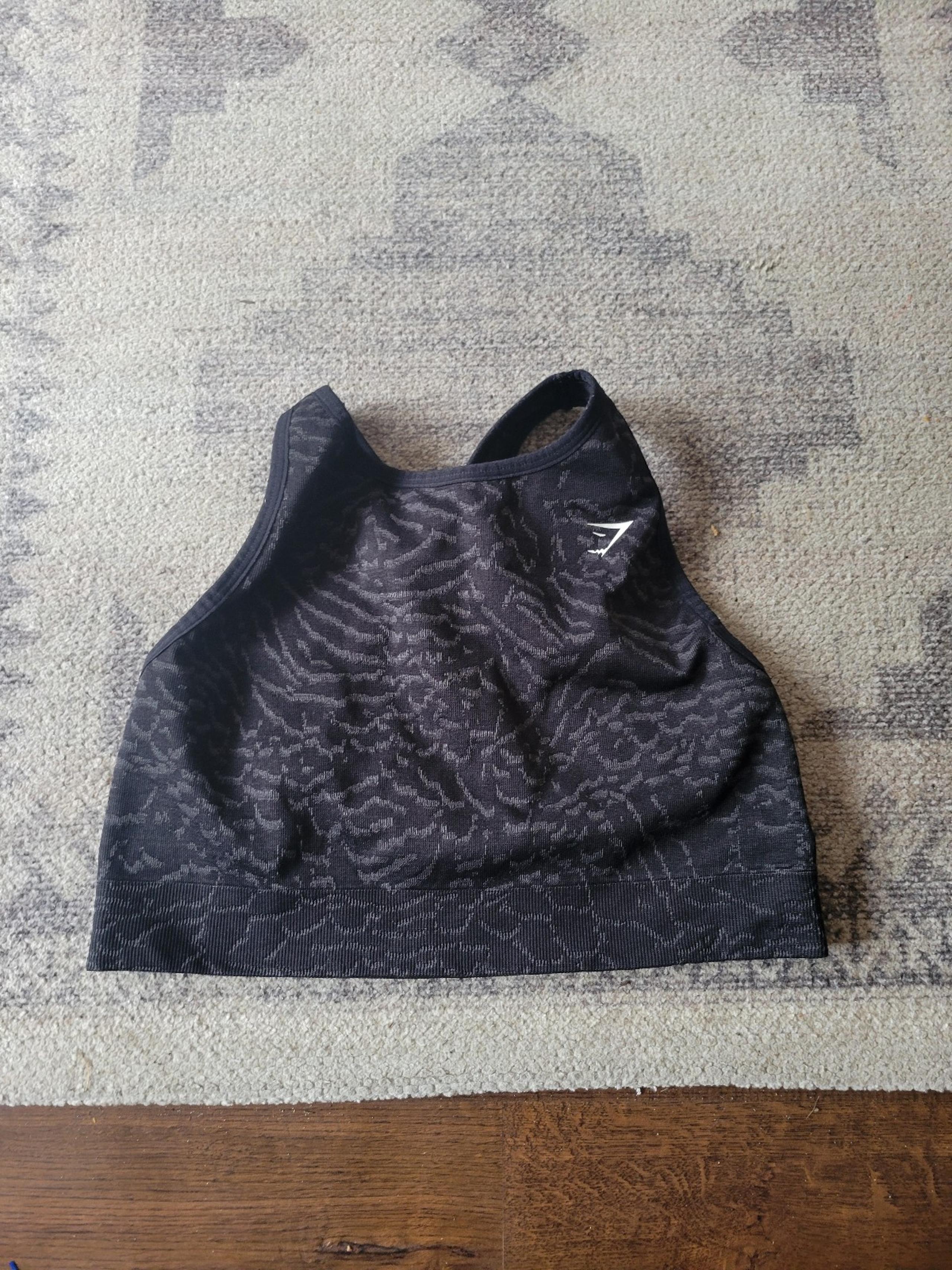 Black grey Gymshark Active sports bra