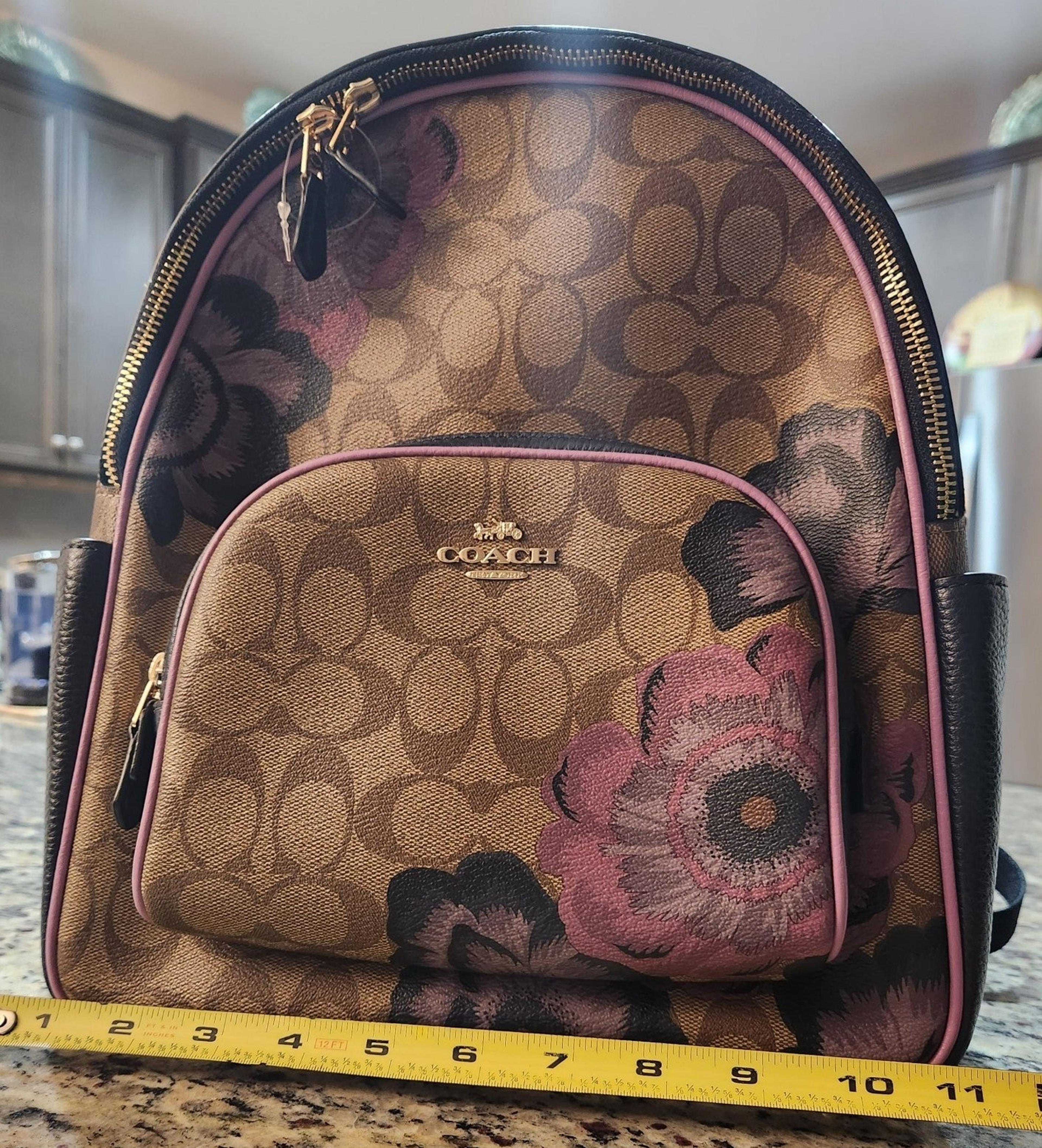 West backpack in signature canvas with kaffe fassett print Clearance