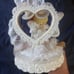 1986 Wilton ceramic Western style bride and groom cake topper #201-1814