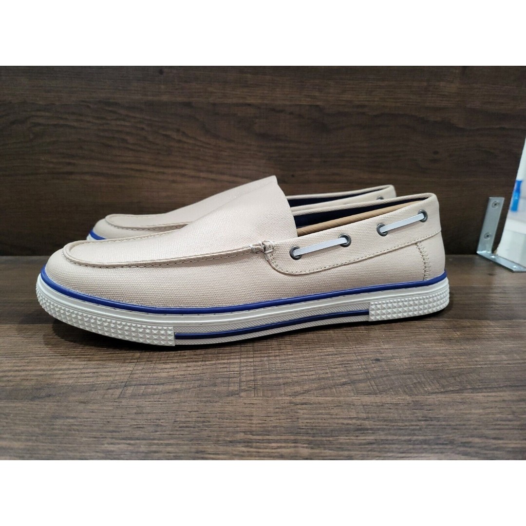 Kenneth Cole Reaction Men's Ankir Slip-On Loafer Ecrublue 8.5M New