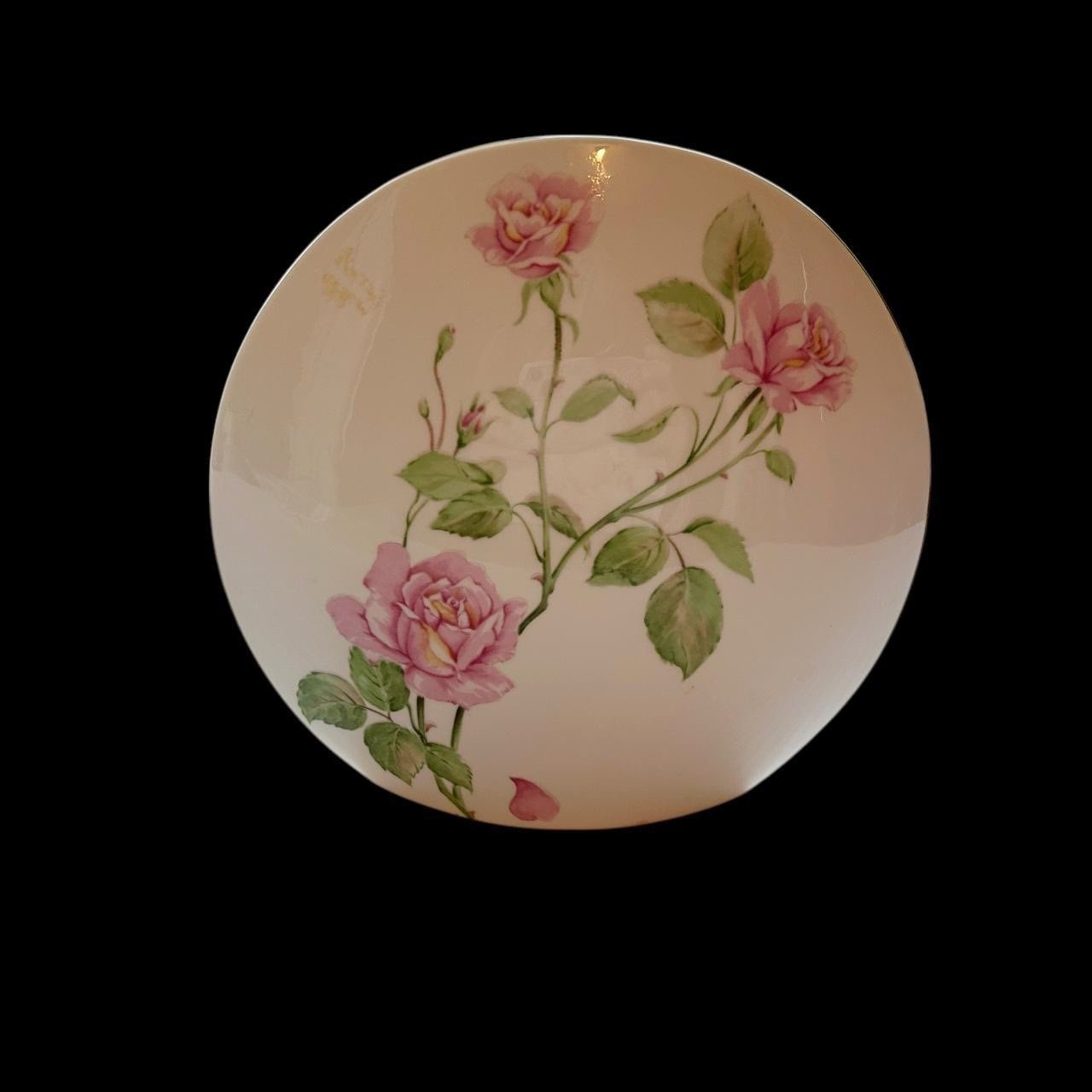Vintage Michael Lax Design Mikasa Nature's Garden Pink Roses Ikebana Style Vase