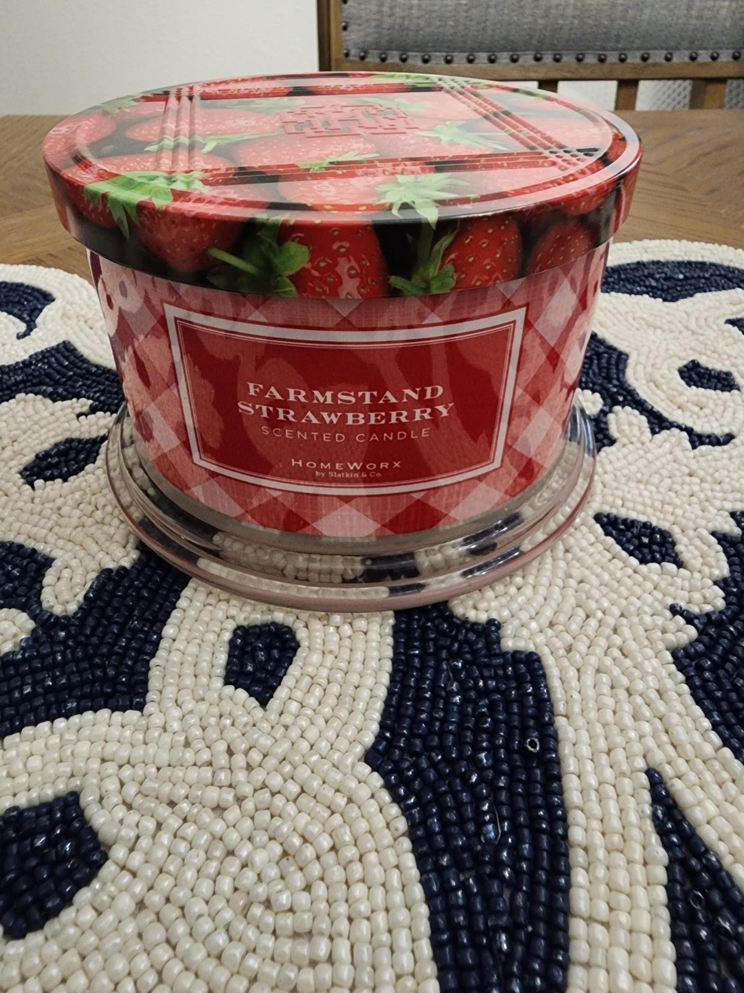 HomeWorx Farmstand Strawberry Candle