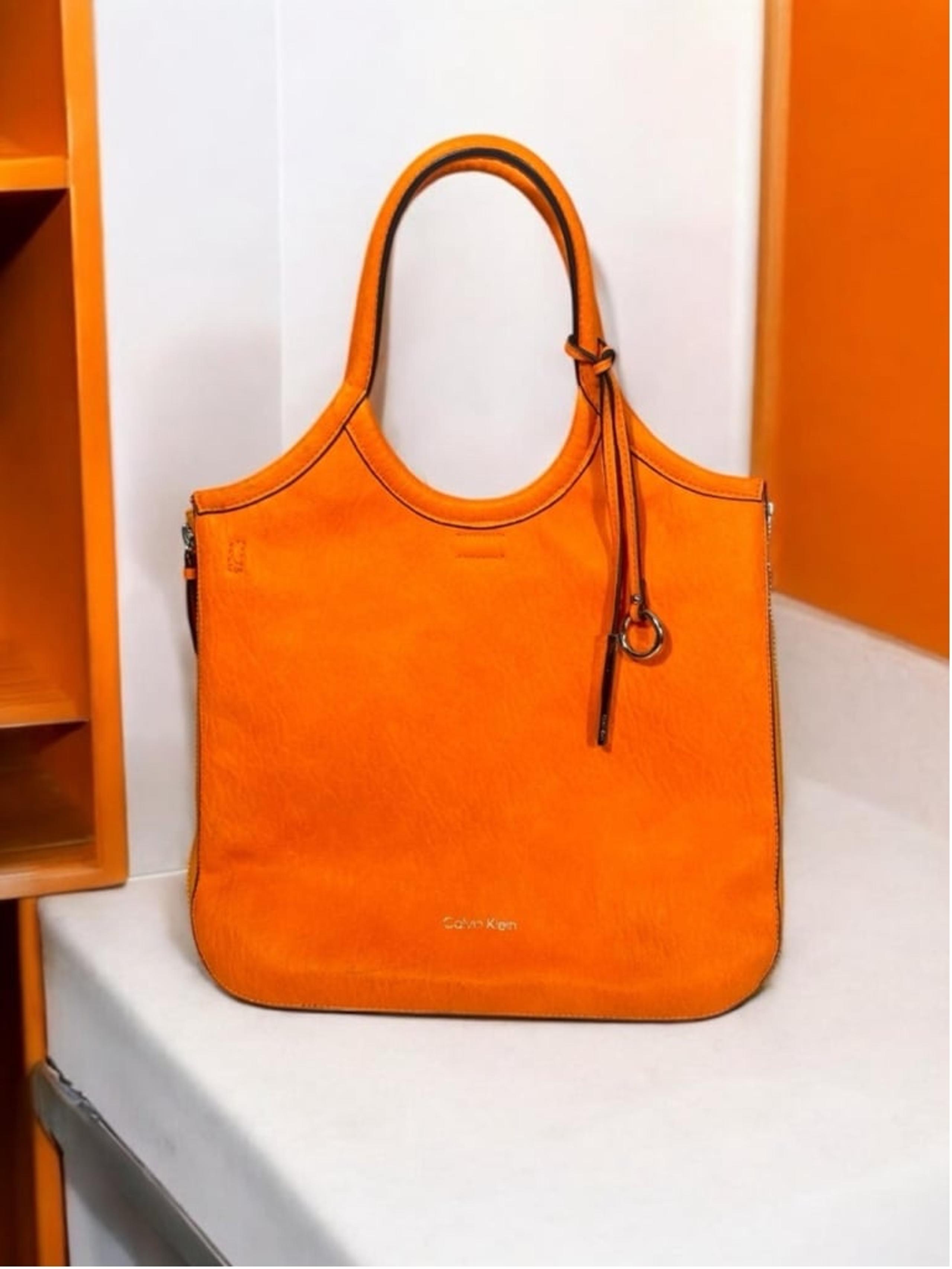 Women's Calvin Klein Orange Gabrianna Expandable Tote Bag Medium