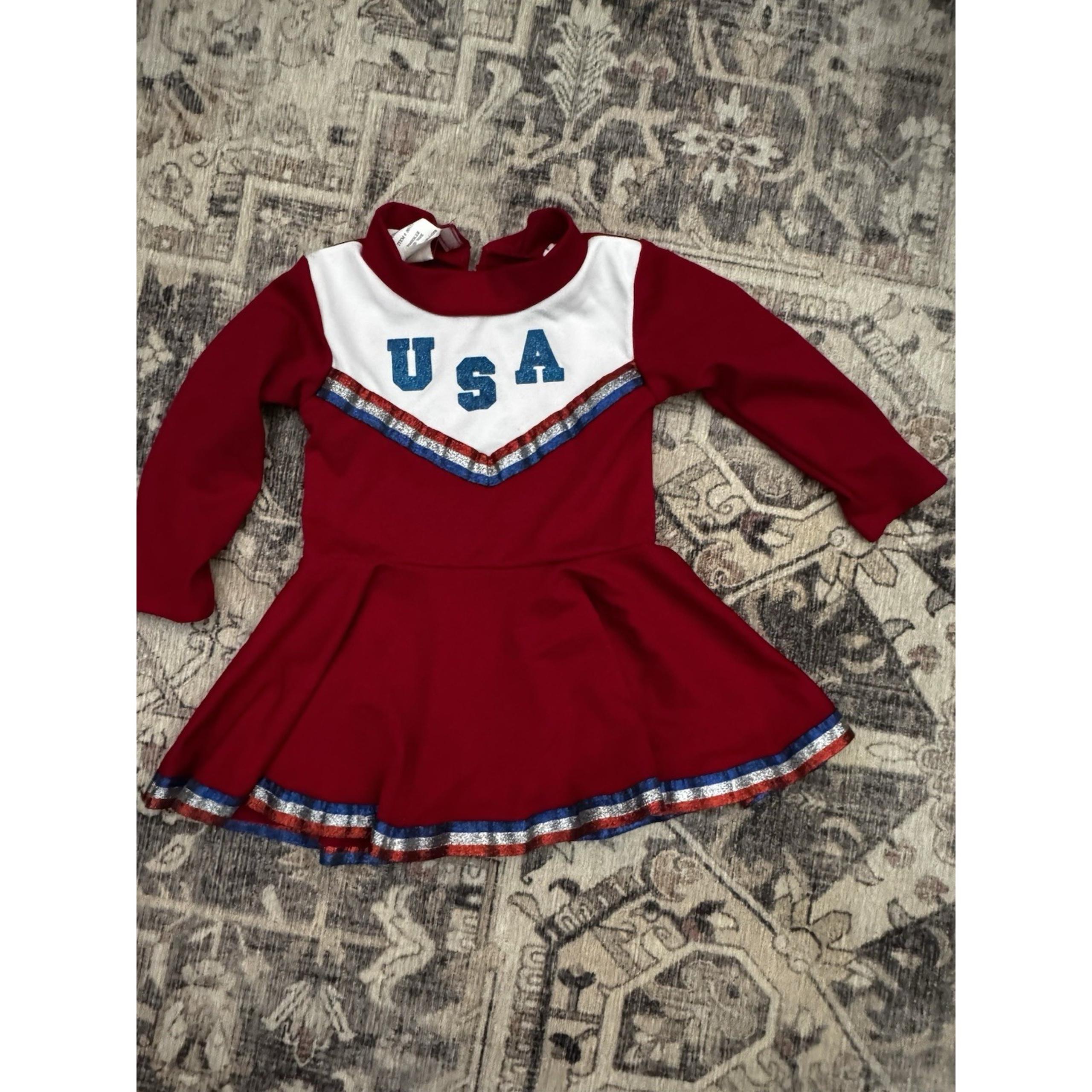 USA California Costume Cheerleading Toddler Dress, Red White and Blue