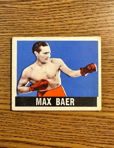 1948 Leaf Lnockout Bubble Gum Boxing HOF Heavyweight Champion Max Baer!