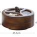 Wooden living room double-layer rotating dried fruit compartment storage tray