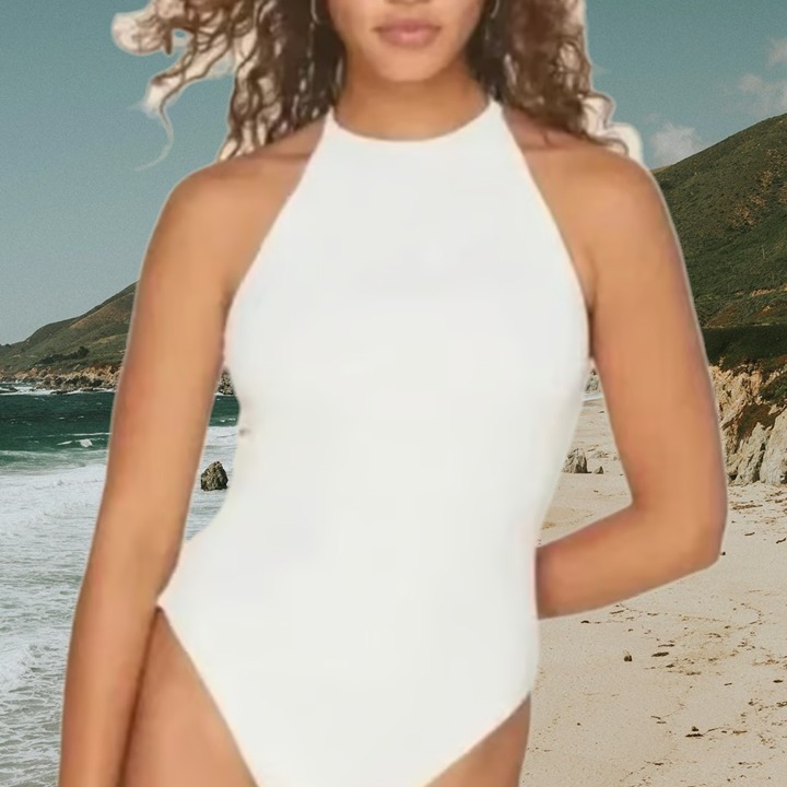 Andie Swim The Asbury Rib One Piece Coconut White Size XL