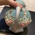 1980 Blue Sky Clay Works Shell Figural Ceramic Blue Teapot