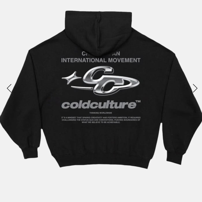 Cold culture - SPARKLY HOODIE BLACK