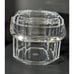 Vintage Lucite Acrylic Octagon Ice Bucket with Lid Retro