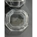 Vintage Lucite Acrylic Octagon Ice Bucket with Lid Retro