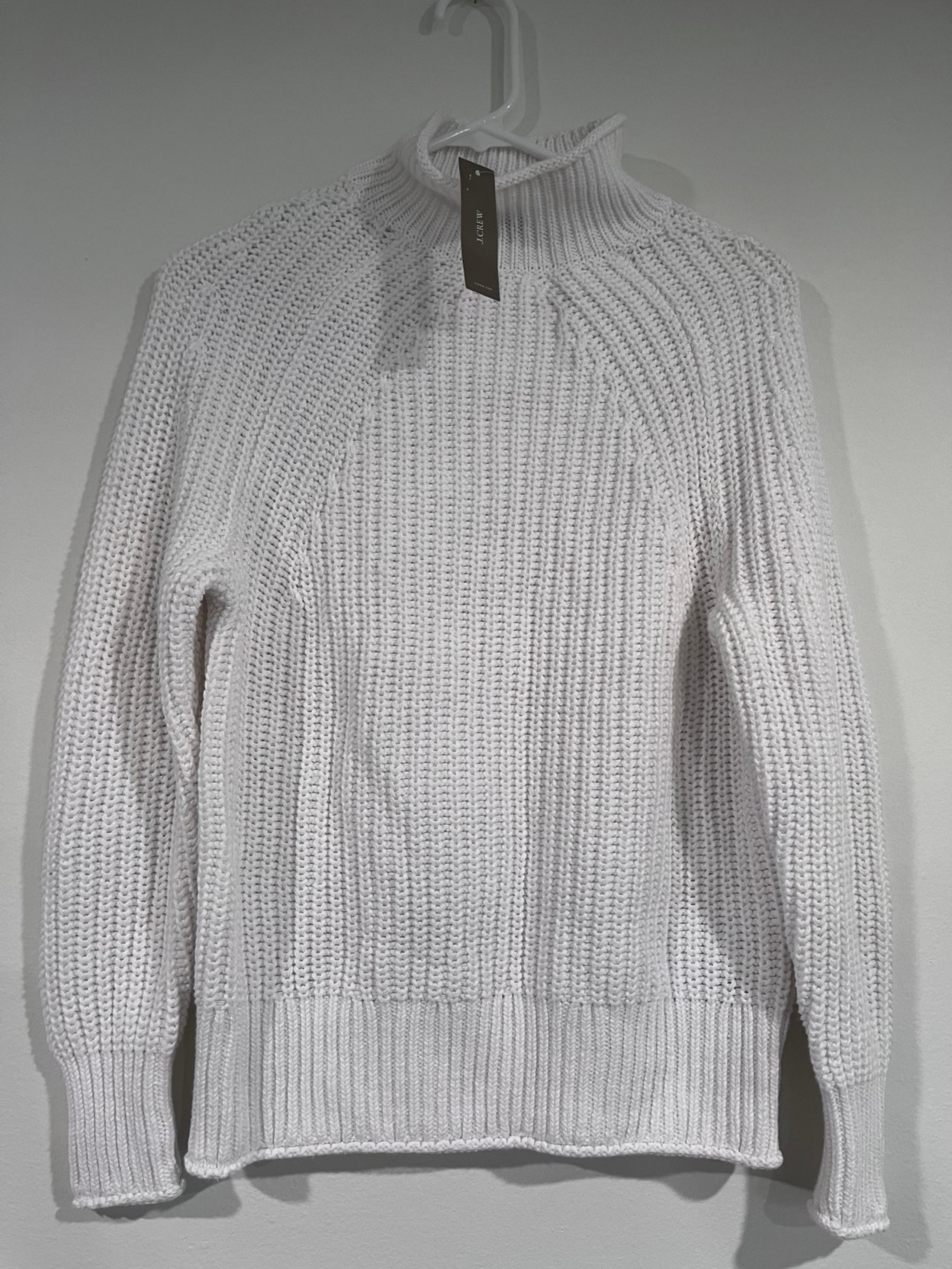 Size XXS White Knit Chunky Sweater NWT - J.Crew