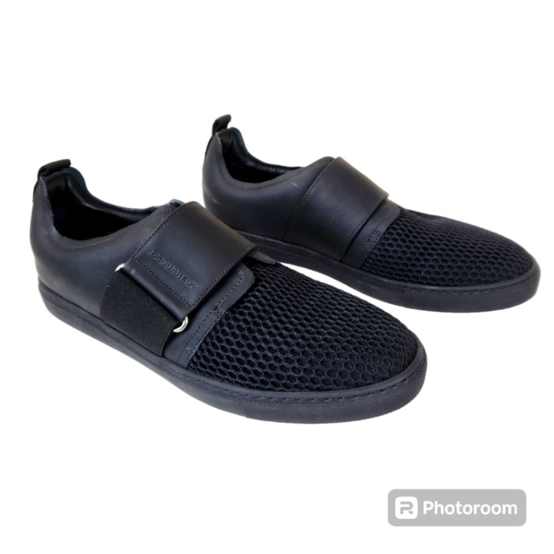 DSQUARED2 Mens No Lace Fishnet Toe Slip-on Loafer Casual Sneakers EU 41