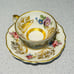 Vintage Cherry China Teacup Saucer Edelstein Bavaria Germany