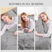 Queen Comforter Set 7 Pieces Pintuck Comforters Queen Size Grey