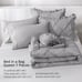 Queen Comforter Set 7 Pieces Pintuck Comforters Queen Size Grey