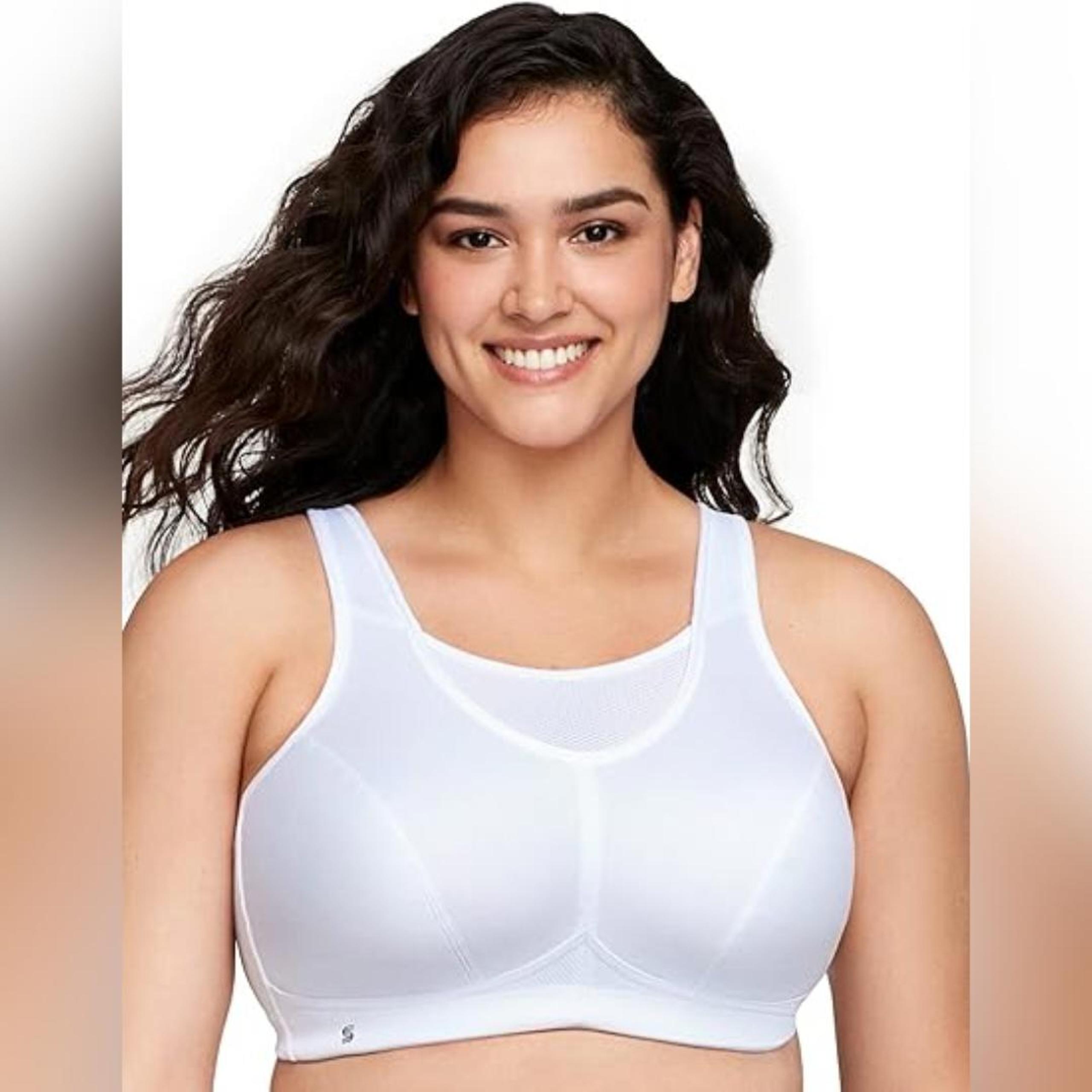 NWOT Glamorise Women's No-bounce Camisole Sports Bra Wirefree #1066, 38C
