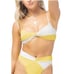 L*Space Ringo Bikini Top in White Yellow Size Small NWT Adjustable