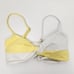 L*Space Ringo Bikini Top in White Yellow Size Small NWT Adjustable