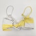 L*Space Ringo Bikini Top in White Yellow Size Small NWT Adjustable