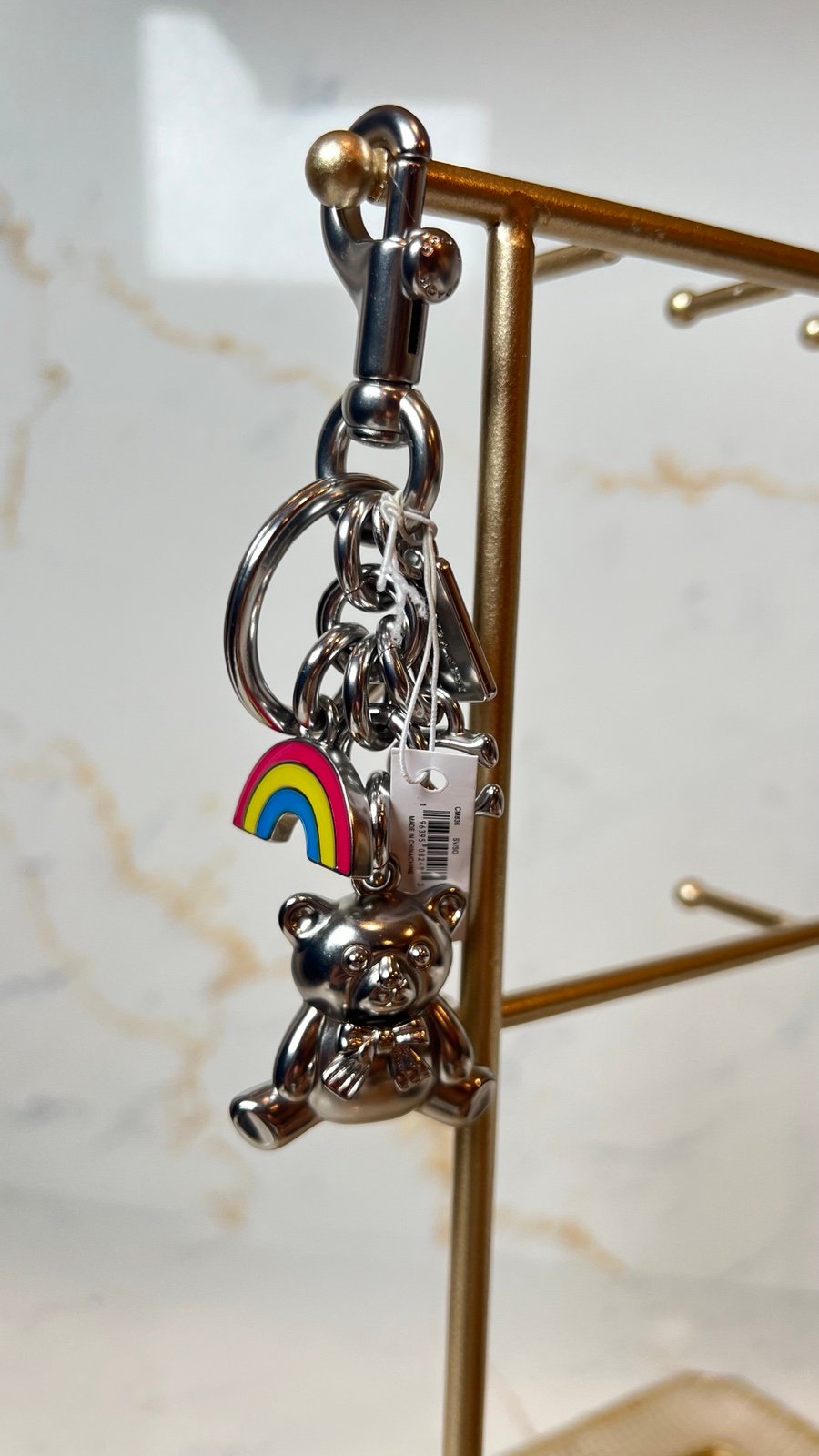 Coach Rainbow Bear Cluster Keyfob Bag Charm