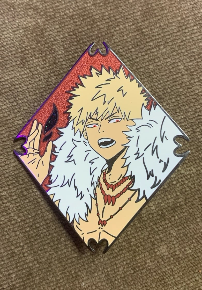 Katsuki Bakugo My hero Academia Diamond Enamel Pin by Kassie Arts