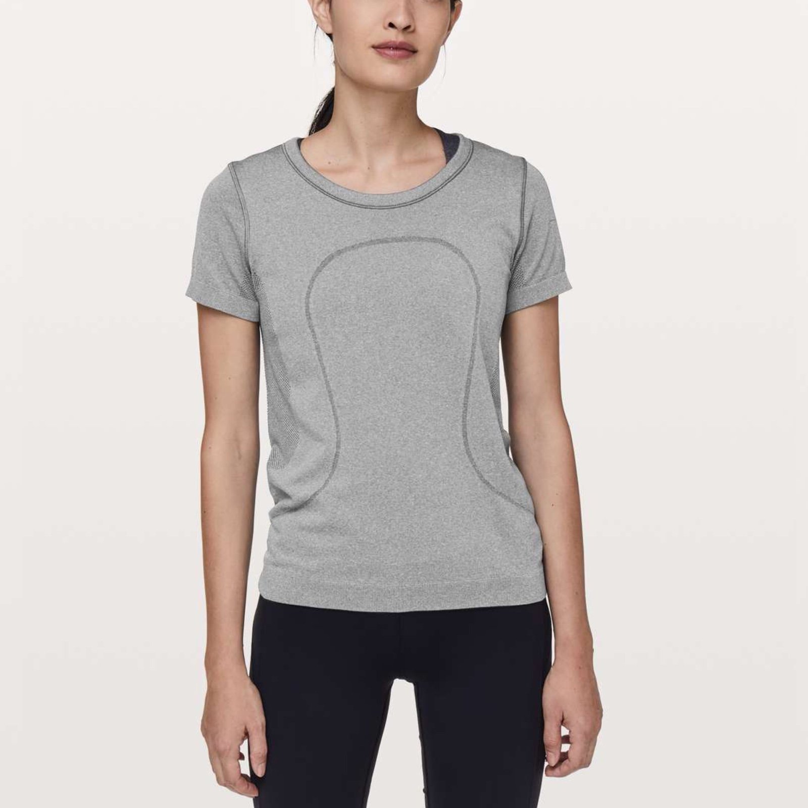 Lululemon Swiftly Tech Short Sleeve Sz 10 (Breeze) *Relaxed Fit In Slate / White