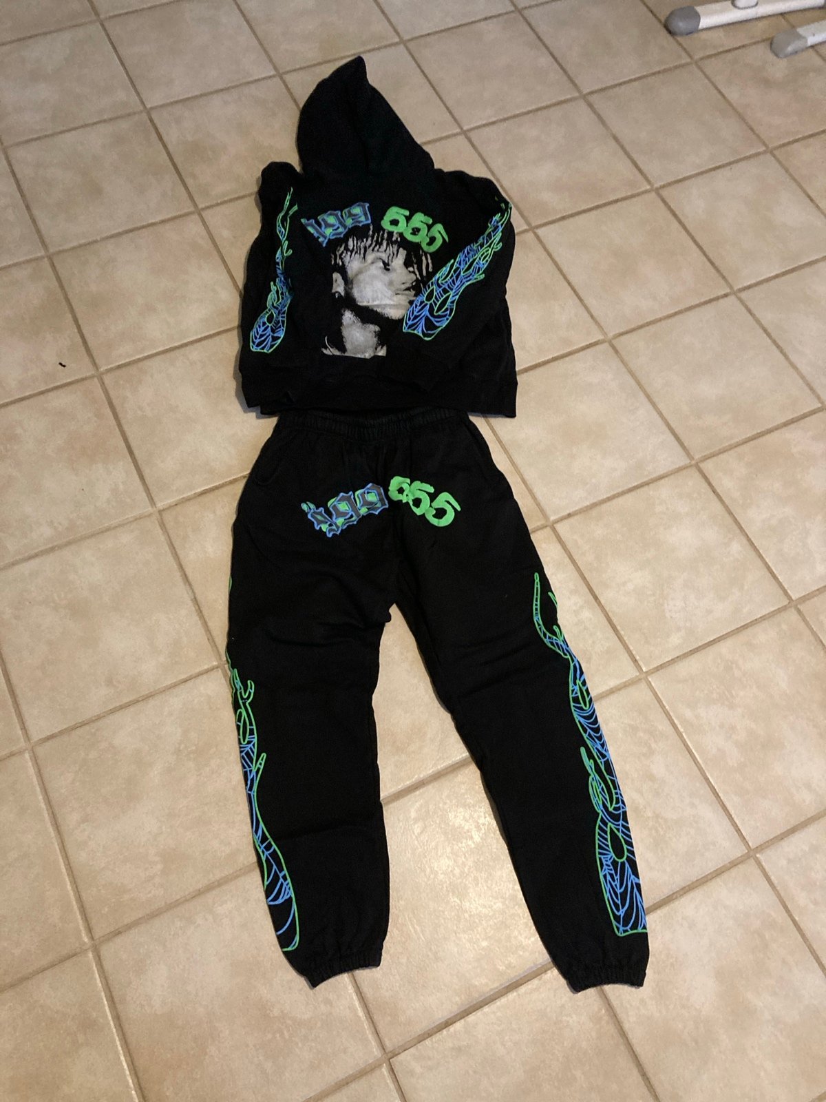 Sp5der Juice Wrld x Young Thug 555x999 sweat set pants and hoodie size XL