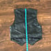 Vintage Harley Davidson Leather Vest Zip Black Logo Women’s Size Medium VTG