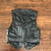 Vintage Harley Davidson Leather Vest Zip Black Logo Women’s Size Medium VTG