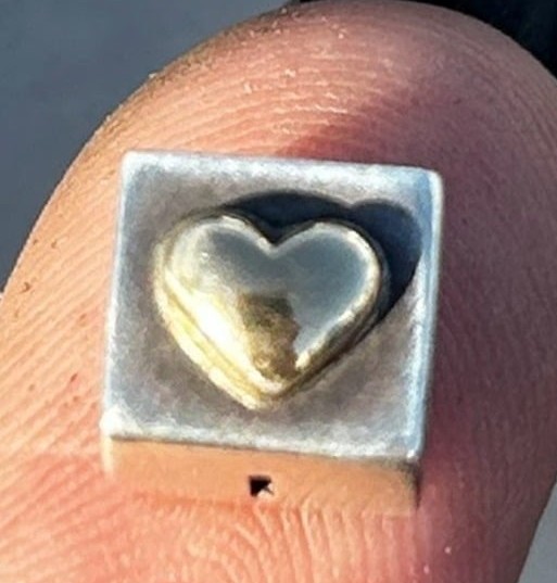 Authentic Pandora 925 Sterling and 14k gold I love You charm