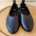 Eileen Fisher Naomi Nappa black leather ballet flats size 7.5