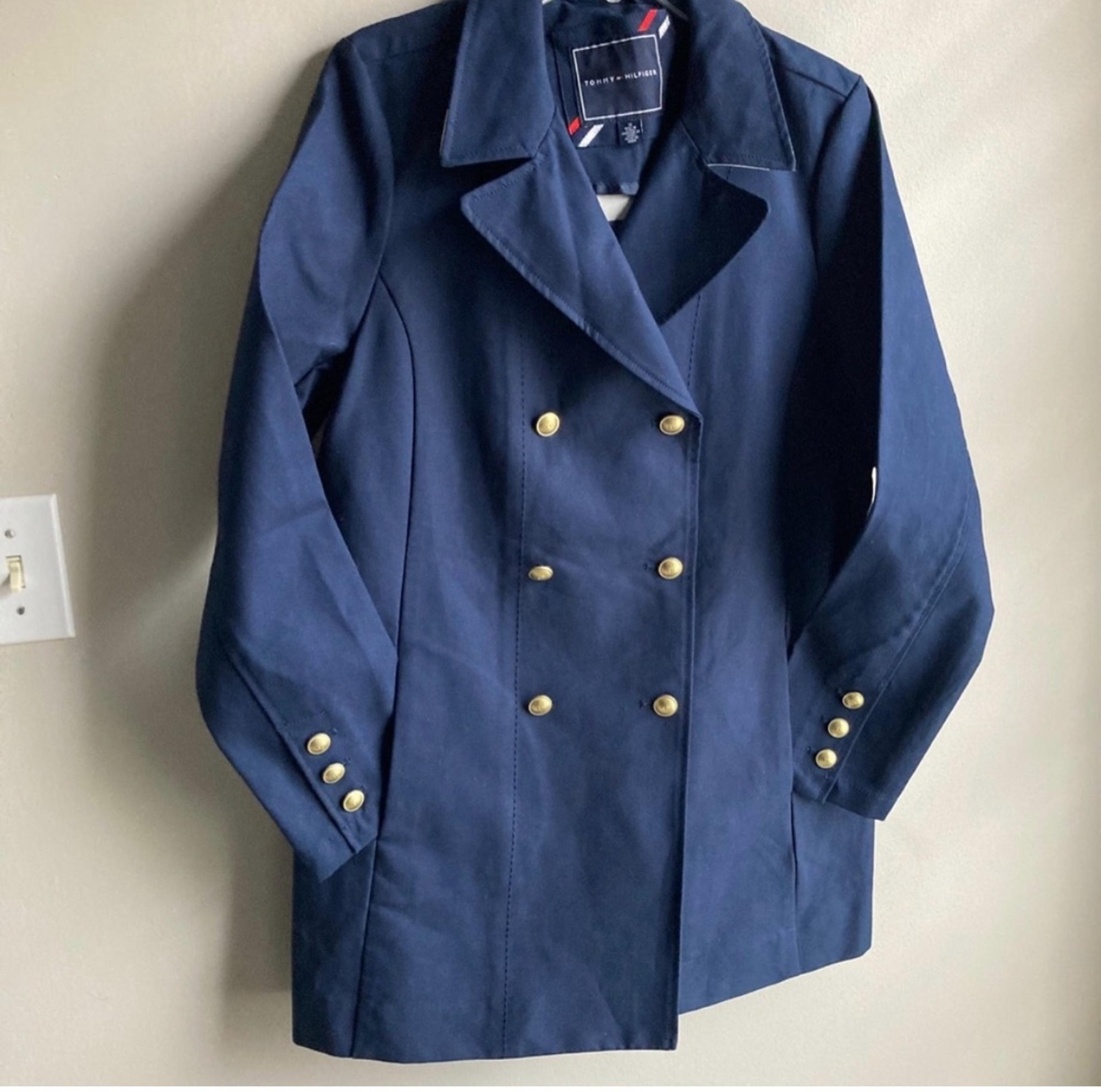 Tommy Hilfiger Classic Double Breasted Navy Jacket Size 12