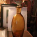 Vintage Amber blown Glass Decanter and Topper.