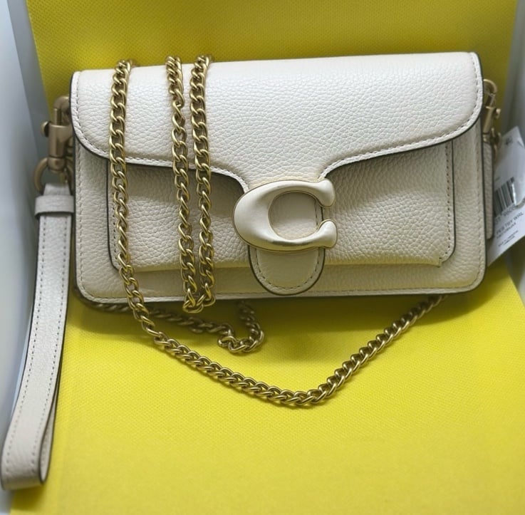 Coach | Tabby Crossbody Wristlet | Cream Leather / Gold Hardware NEW!!!