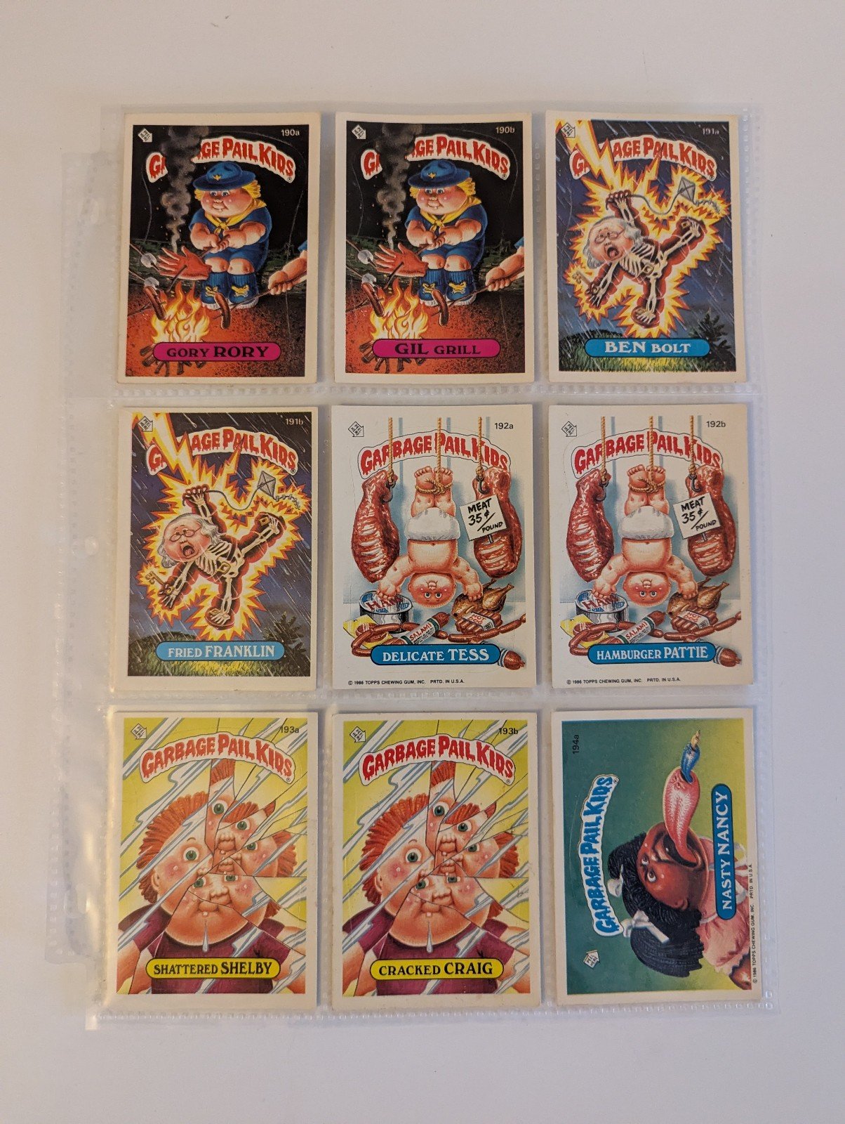 Garbage Pail Kids Trading Cards Lot – Series 5-6 (1986) – 54 Cards, No Duplicate