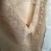Vtg 70s Vanity Fair Womens Slip Champagne 34S LBD Lingerie Floral Lace Glam Vamp