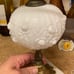Vintage Fenton cabbage rose lamp