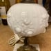 Vintage Fenton cabbage rose lamp