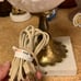 Vintage Fenton cabbage rose lamp