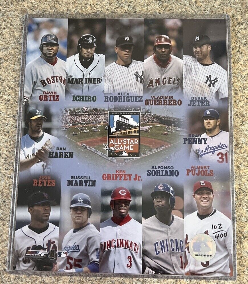 MLB 2007 All Star Game David Ortiz Alex Rodriguez Derek Jeter Limited 102/400