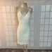 Misha White Sleeveless V-Neck Crisscross Back Cocktail Bodycon Mini Dress Size 0