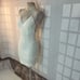 Misha White Sleeveless V-Neck Crisscross Back Cocktail Bodycon Mini Dress Size 0