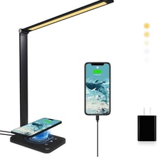 Led Desk Lamp with USB Charging Port,Table Lamp with 10 Brightness Levels & 5 Li