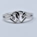 10k white gold diamond heart ring